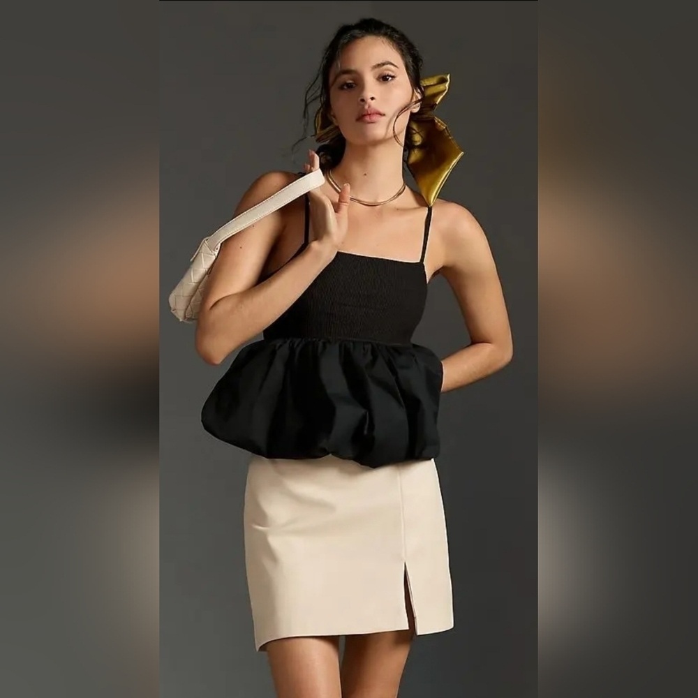 Mauve Black and Cream Mini Skirt Womens Size 14 NWT!